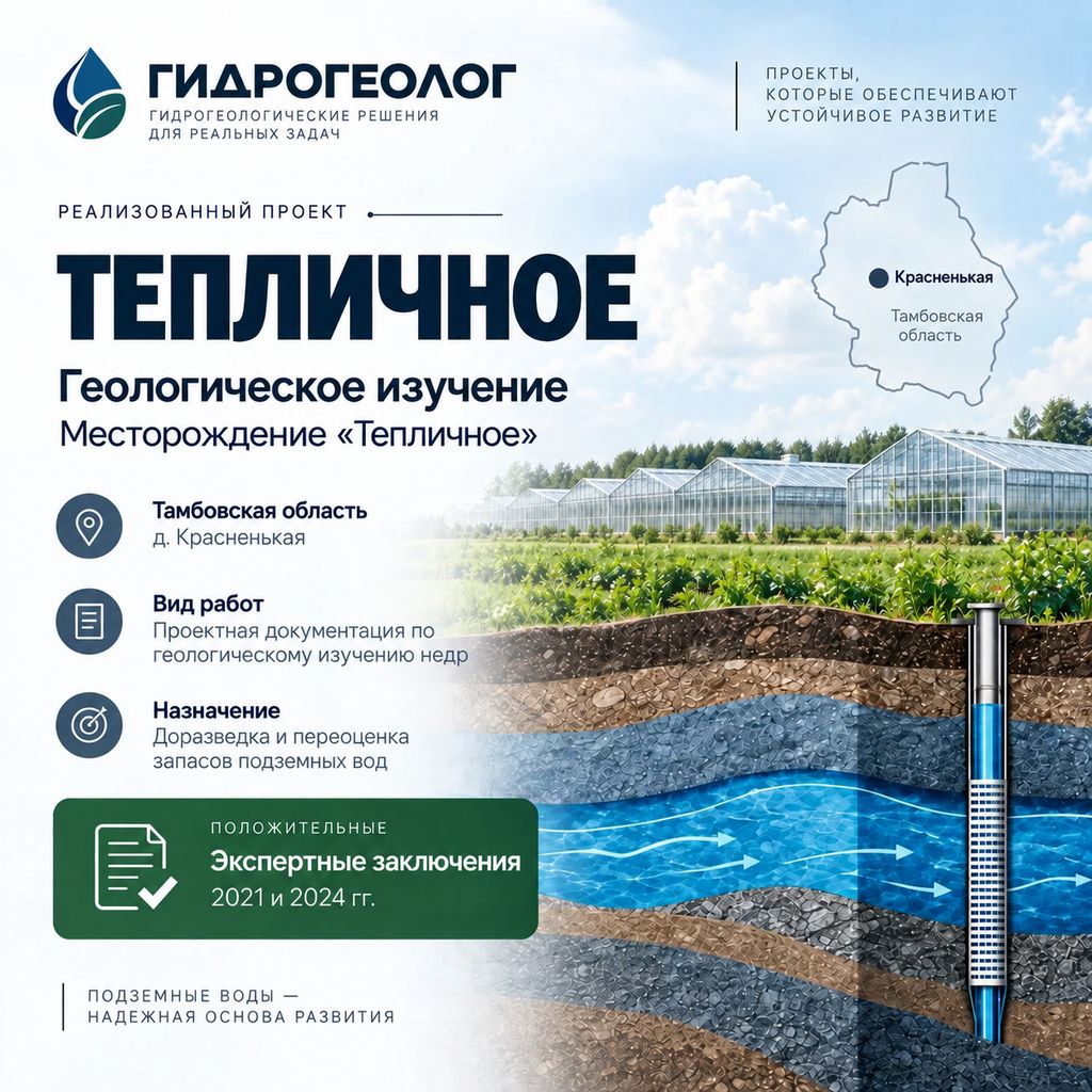 Обложка кейса «Тепличное» — геологическое изучение месторождения «Тепличное», Тамбовская область